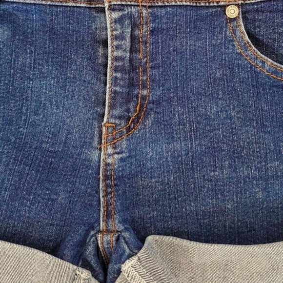 True Vintage Y2K Retro High Rise Overall Denim Shorts - Picture 15 of 15